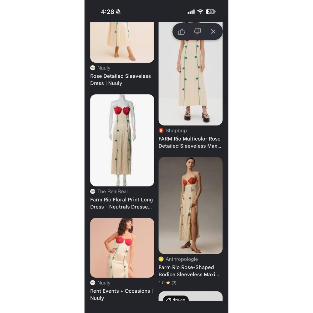 Farm Rio Rose Detailed Sleeveless Maxi Dress Rose S Drama Romantic Statement - Picture 9 of 9
